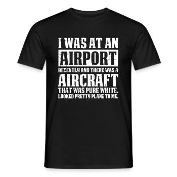 Flugzeug Mechaniker Lustig - Männer T-Shirt - Schwarz - Vorne - AI Model Male 178 light (178cm)
