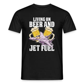 Mécanicien d’avion Jet de bière - T-shirt homme - noir - Devant - AI Model Male 178 light (178cm)