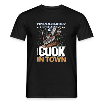 Cook Cooking Utensils - Men's T-Shirt - black - Front - AI Model Male 178 light (178cm)