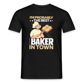 Baking Baker Bakery - T-shirt homme - noir - Devant - AI Model Male 178 light (178cm)