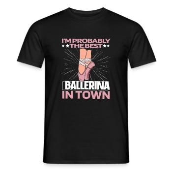 Ballet Balerina Witzig - T-shirt homme - noir - Devant - AI Model Male 178 light (178cm)