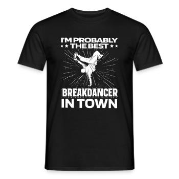 Breakdance Breakdancer Breakdancing Funny - Men's T-Shirt - black - Front - AI Model Male 178 light (178cm)