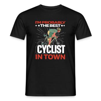 Rennrad Radsport Radsportler Lustig - Männer T-Shirt - Schwarz - Vorne - AI Model Male 178 light (178cm)
