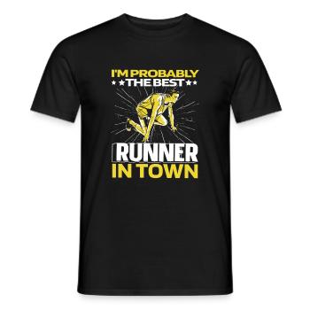 Coureur Joggeur Coureur Course drôle - T-shirt homme - noir - Devant - AI Model Male 178 light (178cm)
