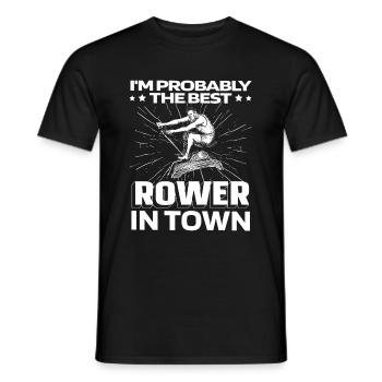 Rameurs rameurs drôles - T-shirt homme - noir - Devant - AI Model Male 178 light (178cm)