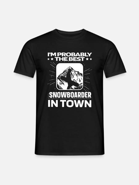Snowboard Snowboarder Witzig - Männer T-Shirt - Schwarz