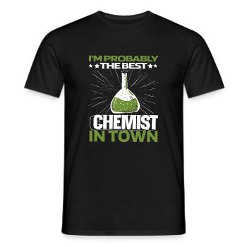 Chemistry Chemist Funny - Men's T-Shirt - black - Front - AI Model Male 178 light (178cm)