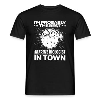 Biologiste marin Biologie marine Drôle - T-shirt homme - noir - Devant - AI Model Male 178 light (178cm)