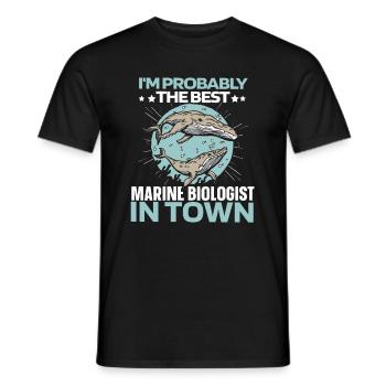 Biologiste marin Biologie marine Humour - T-shirt homme - noir - Devant - AI Model Male 178 light (178cm)