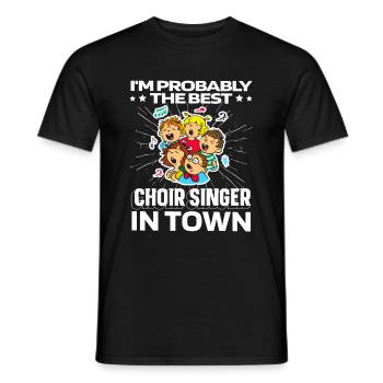 Choir Singer Lustig - Men's T-Shirt - black - Front - AI Model Male 178 light (178cm)