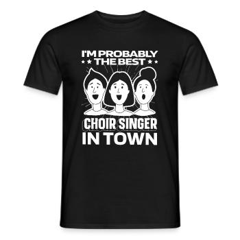 Choir Singer Lustig - Men's T-Shirt - black - Front - AI Model Male 178 light (178cm)