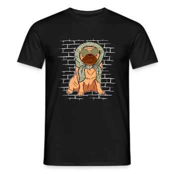 Carlin Chien Lunettes de soleil Echarpe - T-shirt homme - noir - Devant - AI Model Male 178 light (178cm)