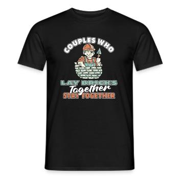 Maurer Paar - Männer T-Shirt - Schwarz - Vorne - AI Model Male 178 light (178cm)