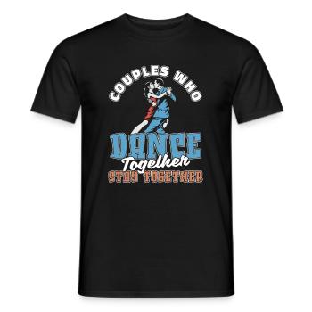 Tanzlehrer Paar - Männer T-Shirt - Schwarz - Vorne - AI Model Male 178 light (178cm)