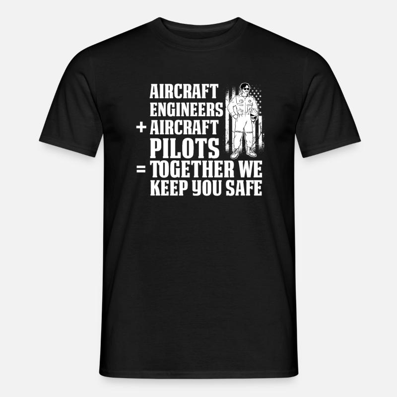 Flugzeug Mechaniker Lustig - Männer T-Shirt - Schwarz