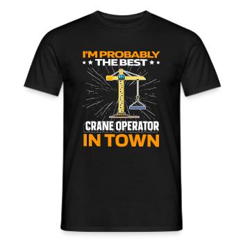 Kranfahrer Kranführer - Männer T-Shirt - Schwarz - Vorne - AI Model Male 178 light (178cm)