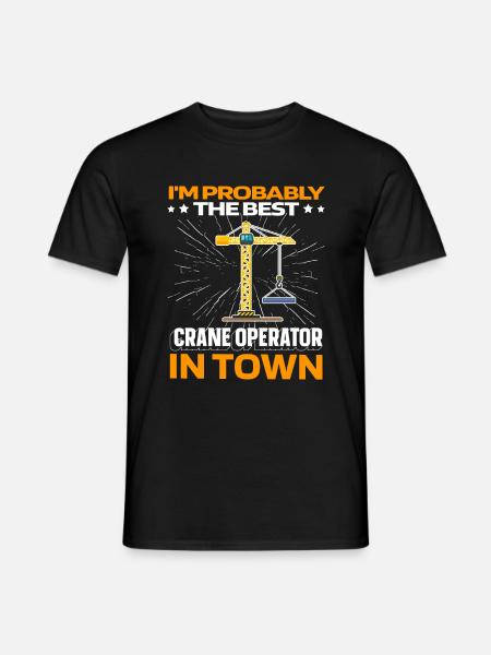 Kranfahrer Kranführer - Männer T-Shirt - Schwarz