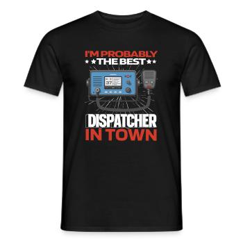 Centre d’opérations du centre de contrôle des appels d’urgence Lustig - T-shirt homme - noir - Devant - AI Model Male 178 light (178cm)