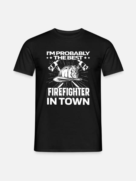 Firefighter Helm - Men's T-Shirt - black