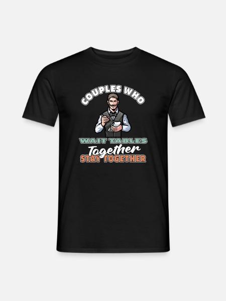 Kellner Kellnerin Paar - Männer T-Shirt - Schwarz