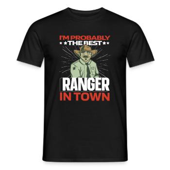 Forester Lustig - T-shirt homme - noir - Devant - AI Model Male 178 light (178cm)
