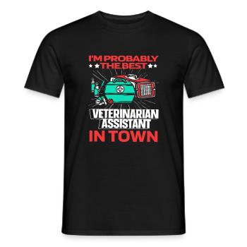 Tierarzthelfer Tierarzthelferin Lustig - Männer T-Shirt - Schwarz - Vorne - AI Model Male 178 light (178cm)