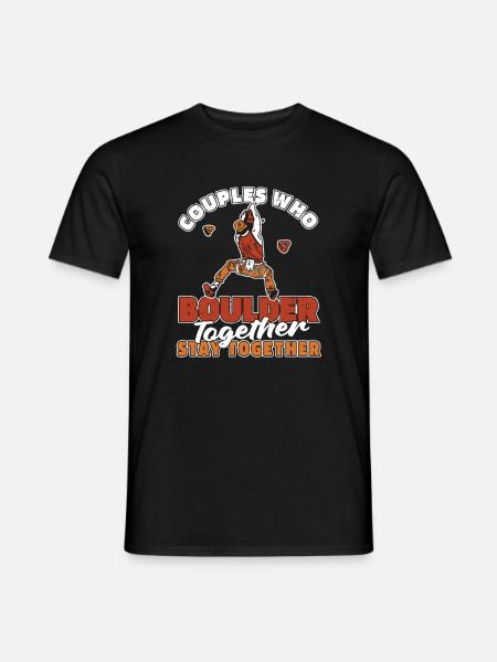 Bouldern Bouldering Paar - Mænd T-shirt - sort