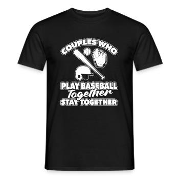 Baseball Couple - T-shirt homme - noir - Devant - AI Model Male 178 light (178cm)