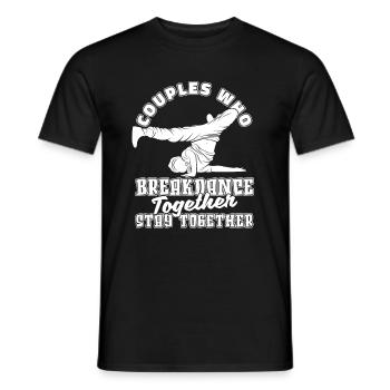 Breakdance Breakdancer Breakdancing Couple - Men's T-Shirt - black - Front - AI Model Male 178 light (178cm)