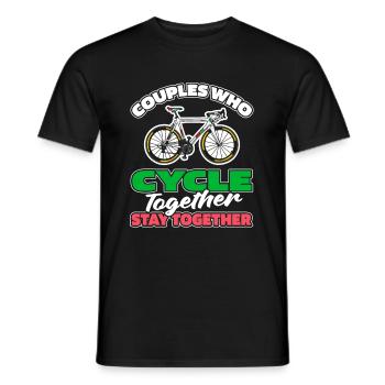 Road Bike Cycling Cycling Couple - Men's T-Shirt - black - Front - AI Model Male 178 light (178cm)