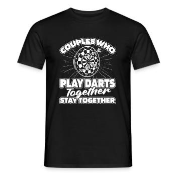 Dart Dartspieler Paar - Männer T-Shirt - Schwarz - Vorne - AI Model Male 178 light (178cm)
