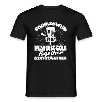 Frisbee Golf Disc Golf Paire - T-shirt homme - noir - Devant - AI Model Male 178 light (178cm)