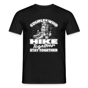 Hiking Hikers Couple - Men's T-Shirt - black - Front - AI Model Male 178 light (178cm)