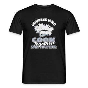 Cook Cooking Couple - Men's T-Shirt - black - Front - AI Model Male 178 light (178cm)