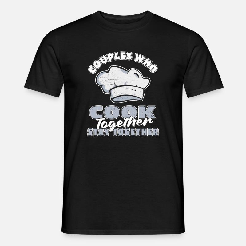 Koch Kochen Paar - Männer T-Shirt - Schwarz