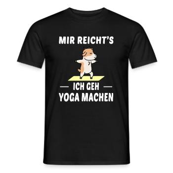 Yoga Ziege Sport Spruch Geschenk - Männer T-Shirt - Schwarz - Vorne - AI Model Male 178 light (178cm)