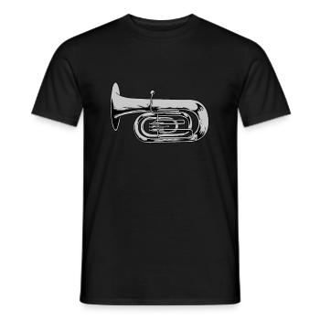 Fanfare Procession Tuba - Men's T-Shirt - black - Front - AI Model Male 178 light (178cm)