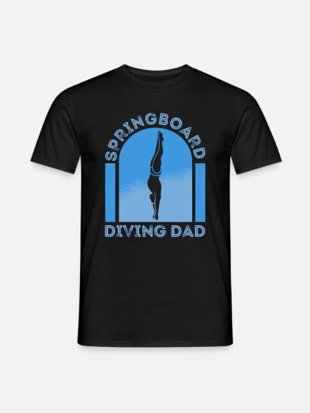 Diving Diver Papa - Men's T-Shirt - black