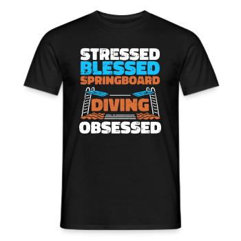 Diving Diver Funny - Men's T-Shirt - black - Front - AI Model Male 178 light (178cm)