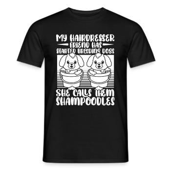 Coiffeur Coiffeur Chiens - T-shirt homme - noir - Devant - AI Model Male 178 light (178cm)