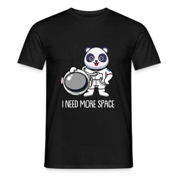 Panda géant Panda Ours Astronaute - T-shirt homme - noir - Devant - AI Model Male 178 light (178cm)