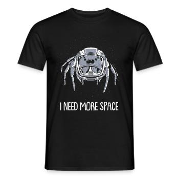 Spinne Astronaut I Need More Space - Männer T-Shirt - Schwarz - Vorne - AI Model Male 178 light (178cm)