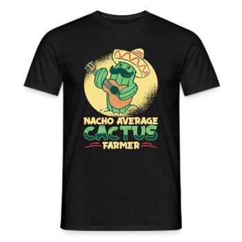 Jardin de cactus - T-shirt homme - noir - Devant - AI Model Male 178 light (178cm)