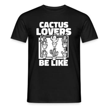 Jardin de cactus - T-shirt homme - noir - Devant - AI Model Male 178 light (178cm)