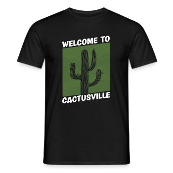Jardin de cactus - T-shirt homme - noir - Devant - AI Model Male 178 light (178cm)
