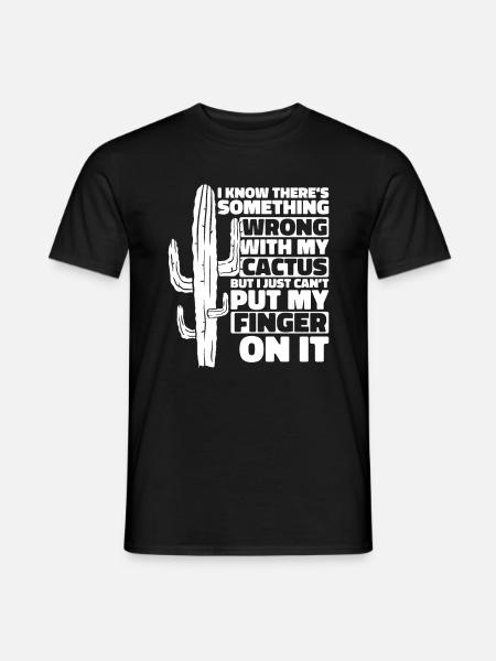 Kaktus Garten - Männer T-Shirt - Schwarz