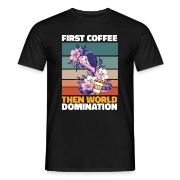 Schlange Kaffee - Männer T-Shirt - Schwarz - Vorne - AI Model Male 178 light (178cm)