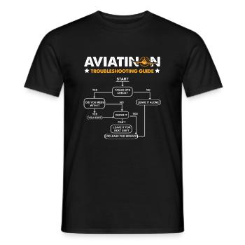 Airplane mechanic funny - Men's T-Shirt - black - Front - AI Model Male 178 light (178cm)