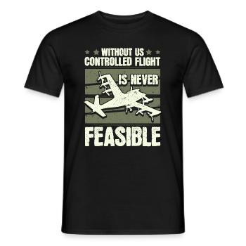 Mécanicien d’aéronefs - T-shirt homme - noir - Devant - AI Model Male 178 light (178cm)