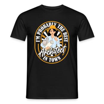Architecture d’architecte drôle - T-shirt homme - noir - Devant - AI Model Male 178 light (178cm)
